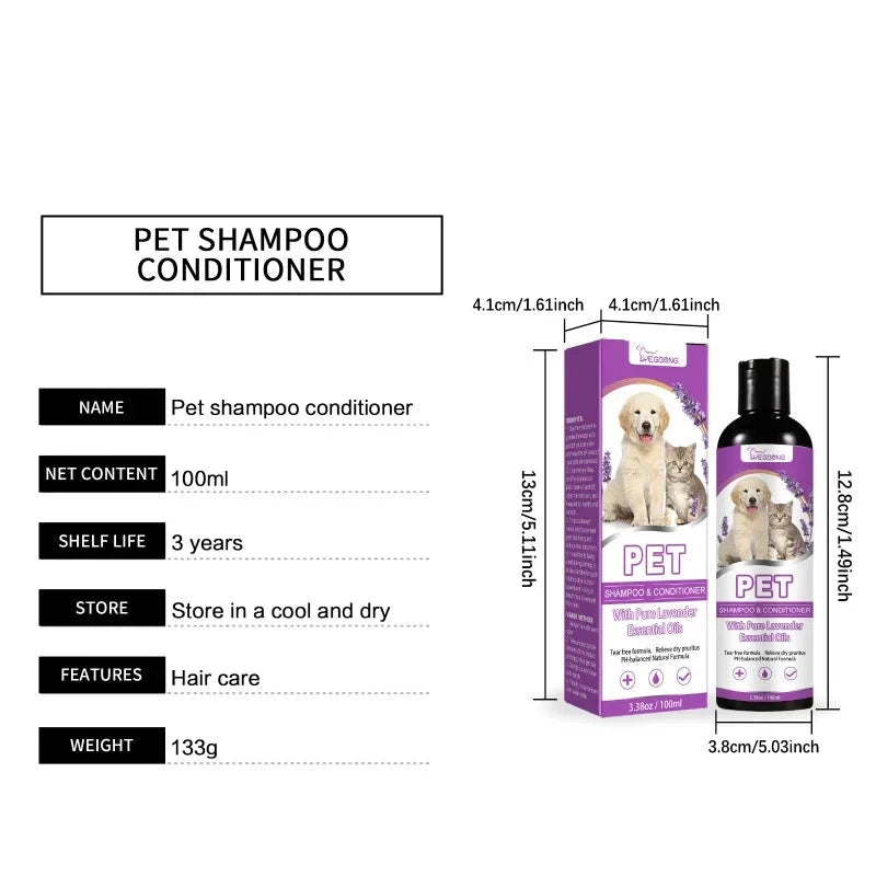 Pet Shampoo Hair Softening & Itch Removing