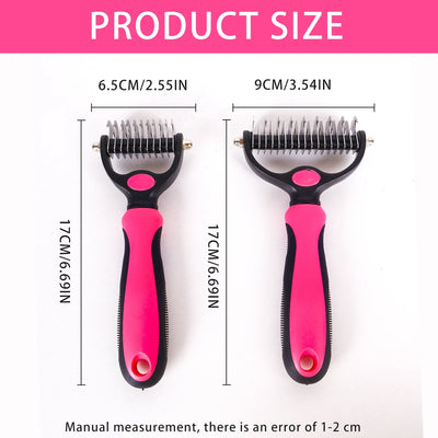 Ultra Groom Pet Deshedding Brush - Double-Sided Undercoat Shedding Comb