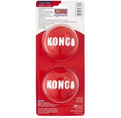 KONG Signature Balls Hundespielzeug, 2er-Pack