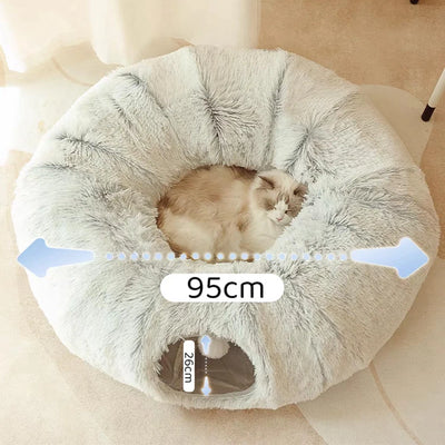 Ultra Soft Cat Tunnel Bed & Mat Big Tube Playground