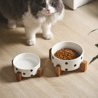 Gamelles pour animaux de compagnie avec impression en noir et blanc