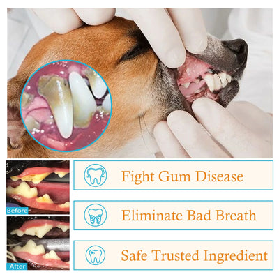 Dog Teeth Finger Wipes Remove Tartar Plaque Tooth Stain Wiping Oral Care