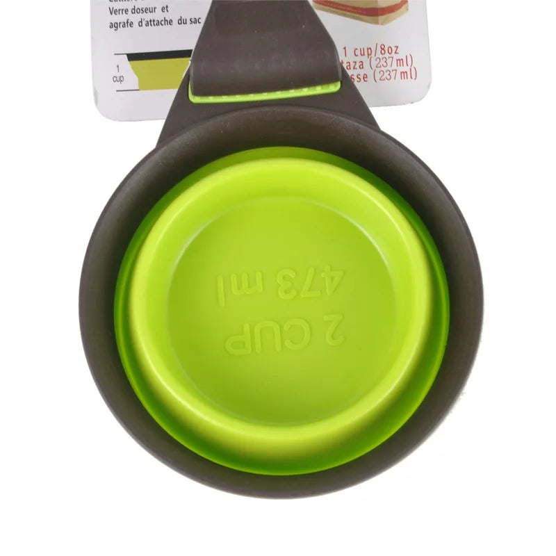 Multi-Functional Pet Food Clip, Folding Feeder, and Measuring Cup