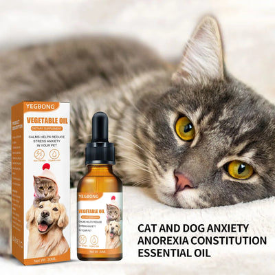 Natural Organic Calming Drops Pet Anxiety Relief Blend Essential Oil