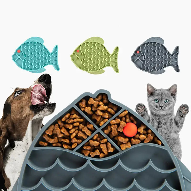 Fish Pet Licking Mat Slow Feeder Silicone