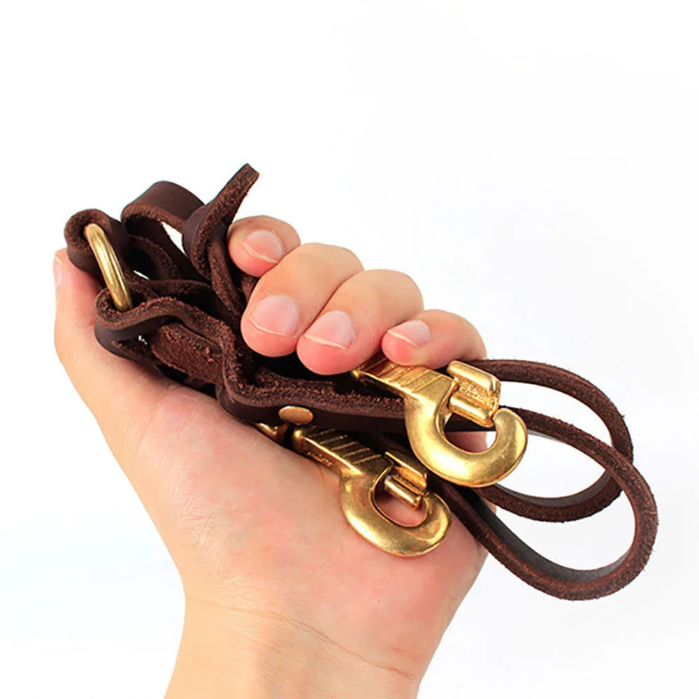 Leather Double Dog Leash Adapter No Tangle Dual Dog Leashes