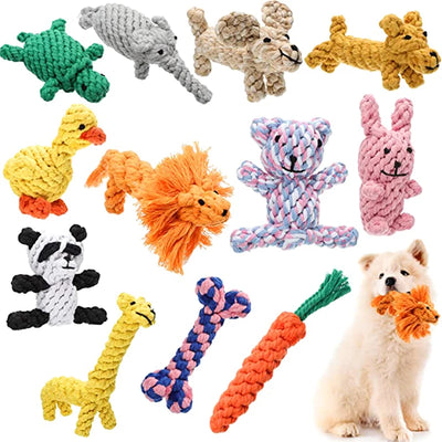 Dog Rope Toy Cartoon Animal Chew Toys