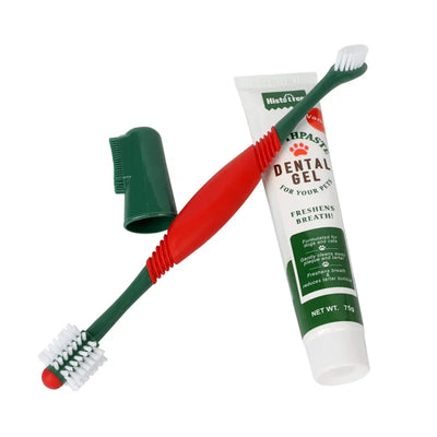 Pet Healthy Edible Toothpaste With Toothbrush Set