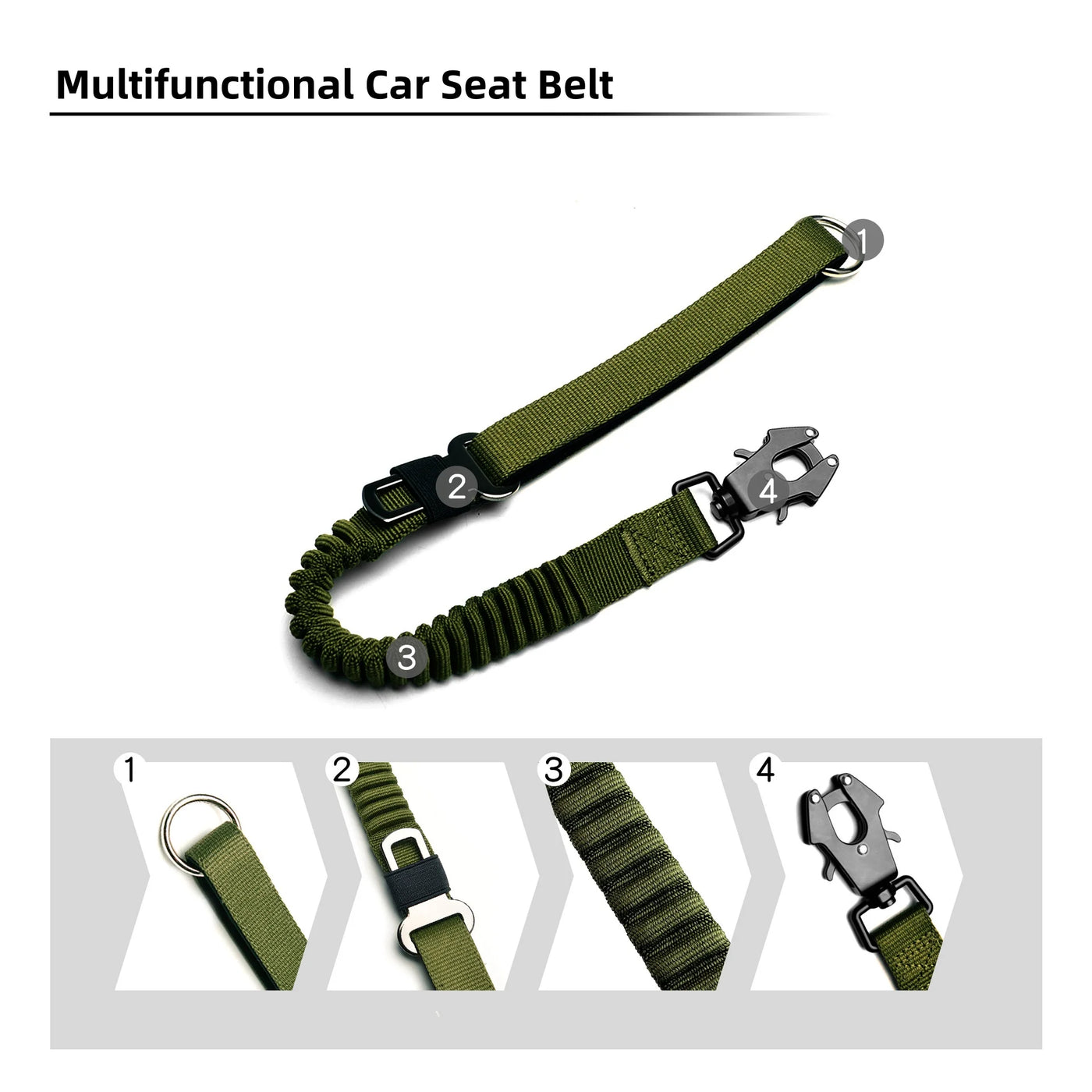 Retractable Pet Dog Car Seat Belt Secure