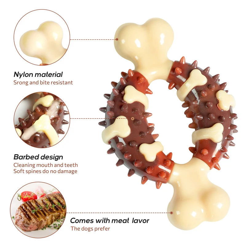 Bone Ring Chew Treat Toy Beef Flavor