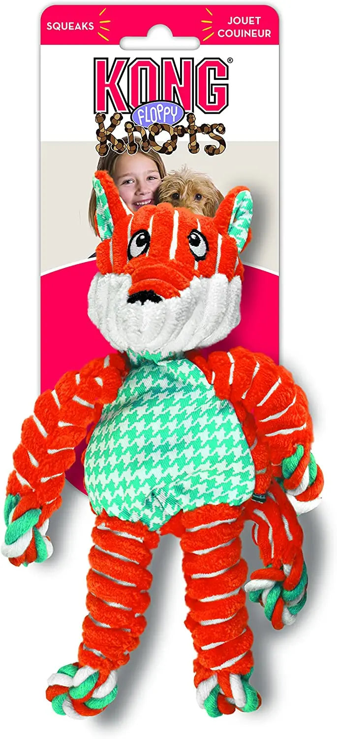 KONG Floppy Knots Dog Toy, Fox