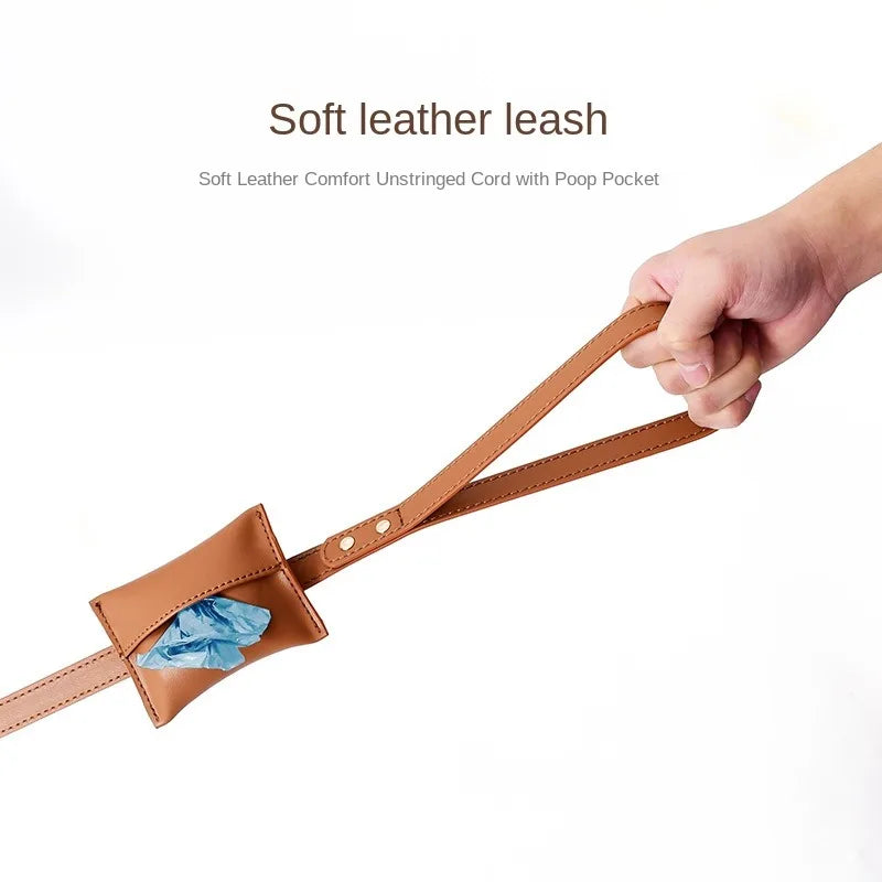 Soft Leather Dog Pet Chest Strap Set