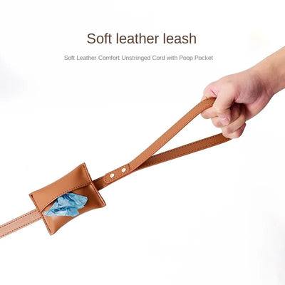 Soft Leather Dog Pet Chest Strap Set