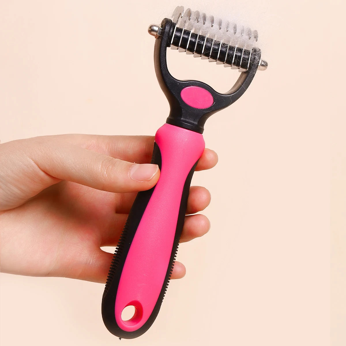 Ultra Groom Pet Deshedding Brush - Double-Sided Undercoat Shedding Comb