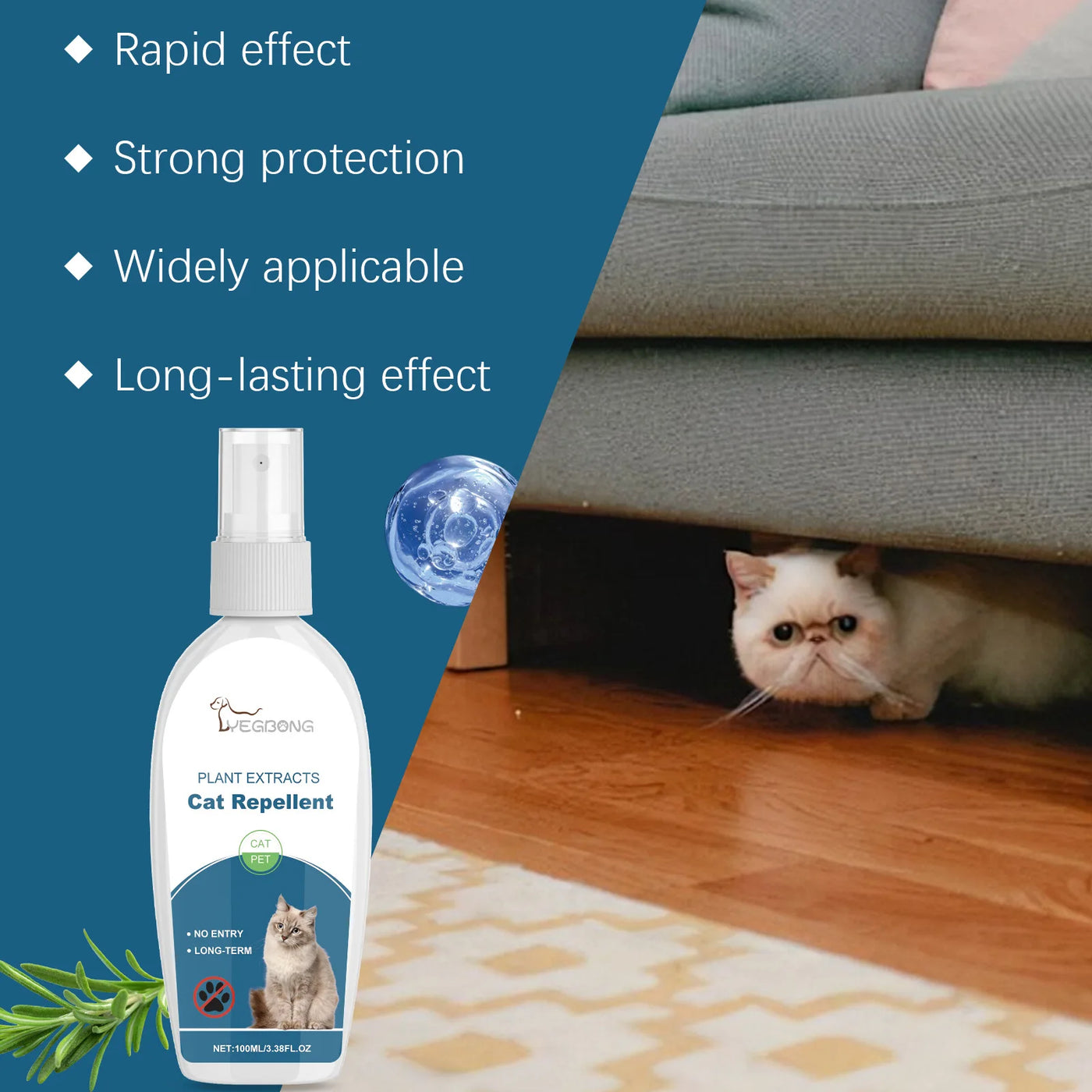 Spray répulsif pour chats - Prévient les morsures et les morsures - Spray anti-griffures