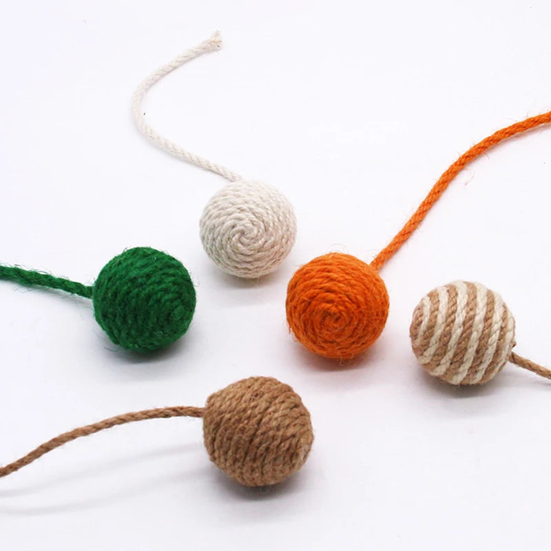 Pet Sisal Rope Weave Ball Cat Teaser Play