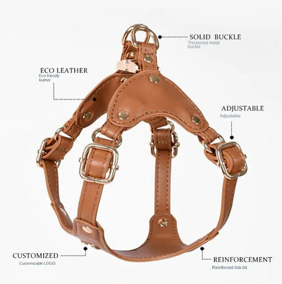 Brustgurt-Set für Hunde aus weichem Leder