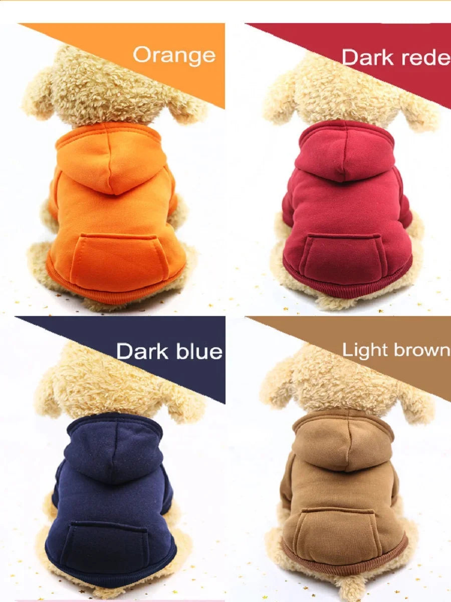 Warm Dog  Hoodies with Pockets