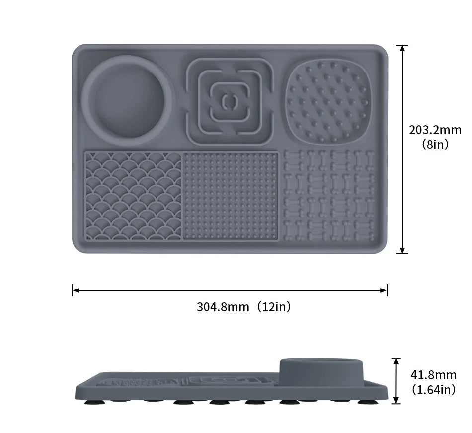 Slow Feeder Bowl Silicone Lick Mat for Dogs