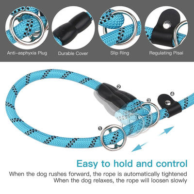 Soft Touch Adjustable Anti-slip No-pull Dog Leash & Collar