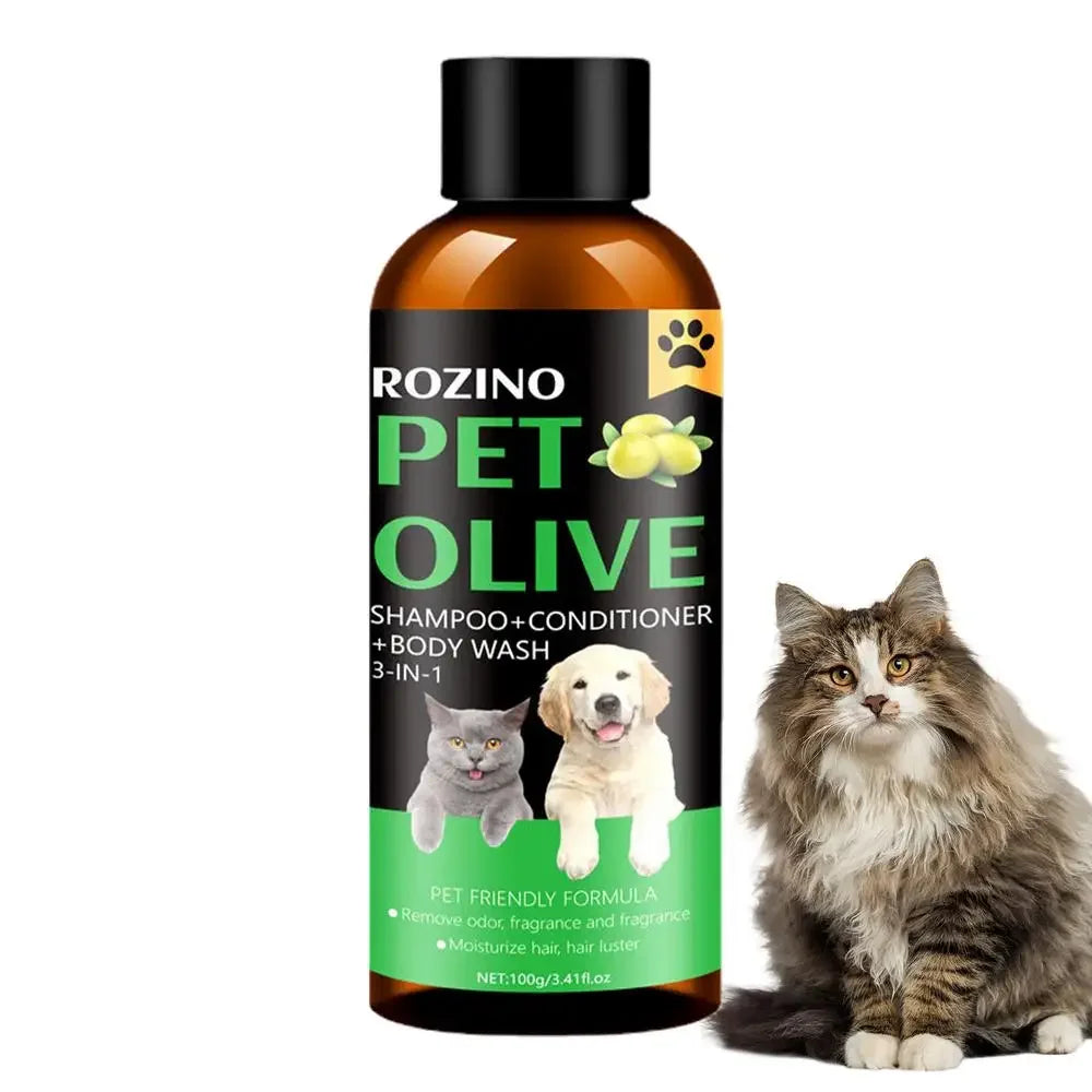 Olive Shower Gel Powerful Cleansing Pet Shampoo 3 in 1