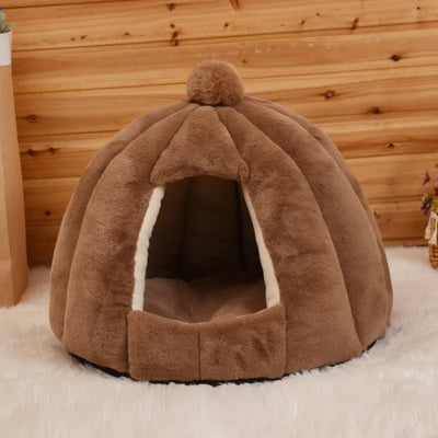 Warm Winter Comfort Pet House Bed