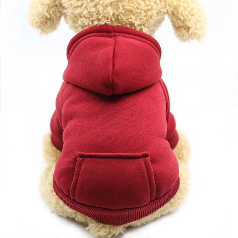 Sweats à capuche chauds pour chiens avec poches