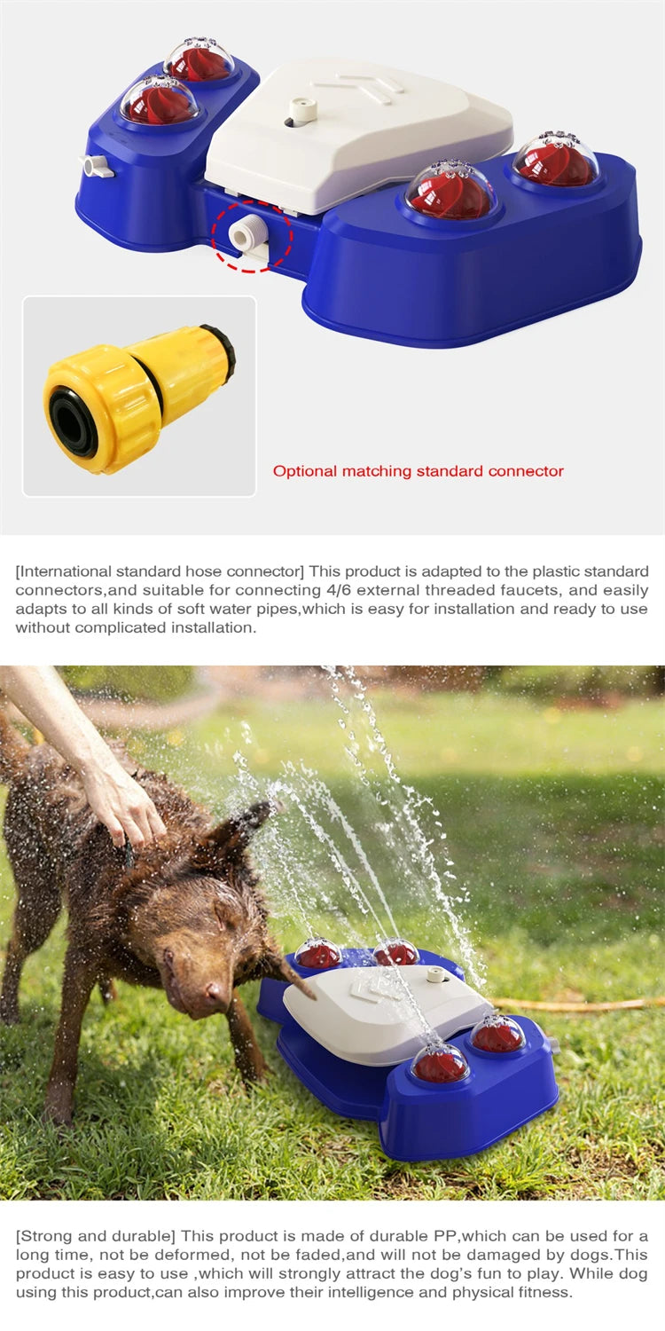 Hundespielzeug für draußen, durch Treten aktivierter Sprinkler, automatisches Spritzen