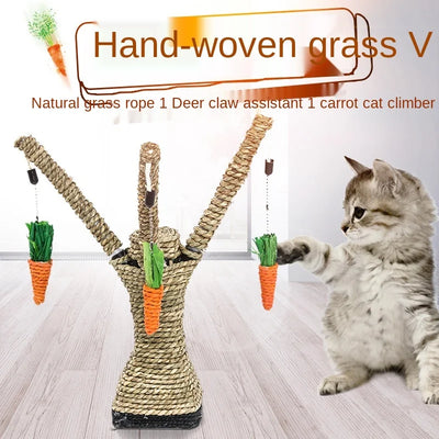 Carrot Tree Pet Scratcher Kitten Tree Tower