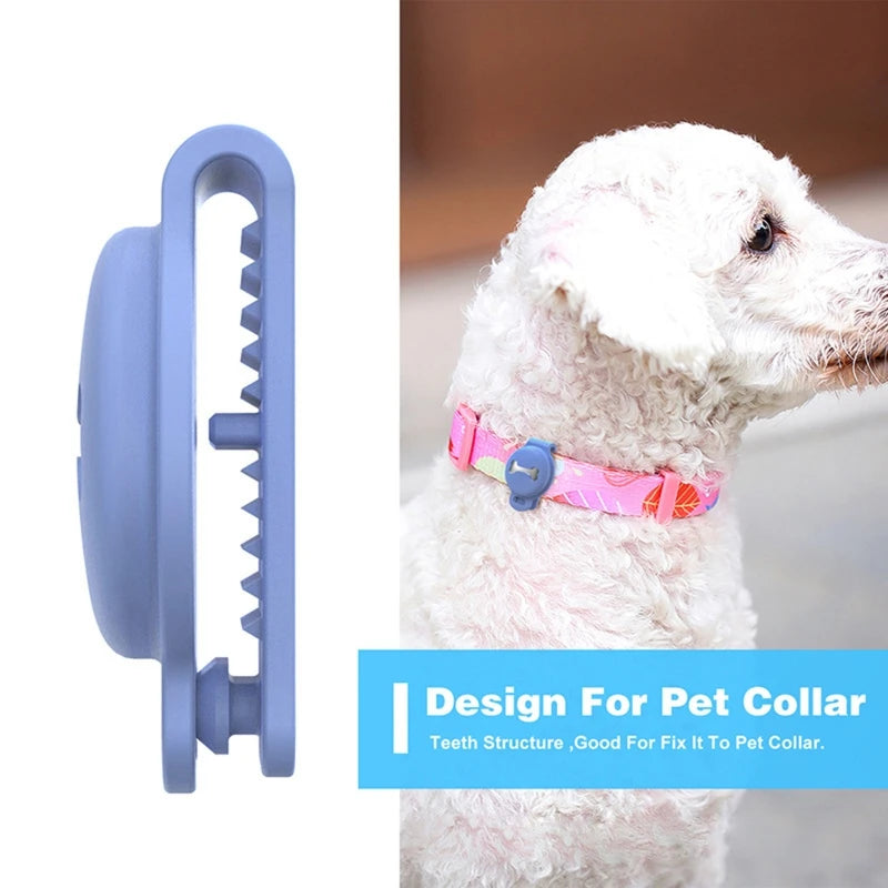 Safety Bone Air-tag Dog Collar Holder Silicone