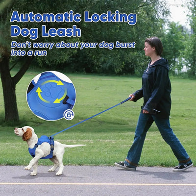 Easy Walk Dog Harnesses with Retractable Dog Leash