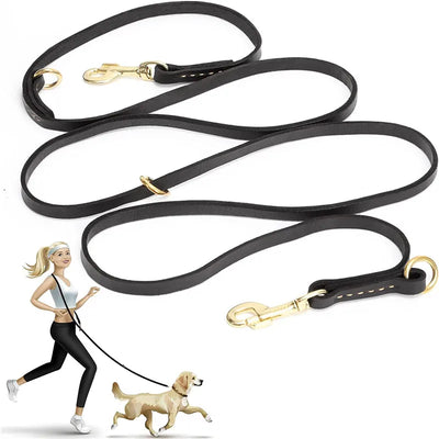 Multi-functional Leather Dog Leash