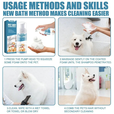 Pet Dry Cleaning Shampoo Waterless No Rinse