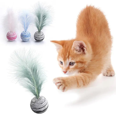 Jouet en plumes pour chat