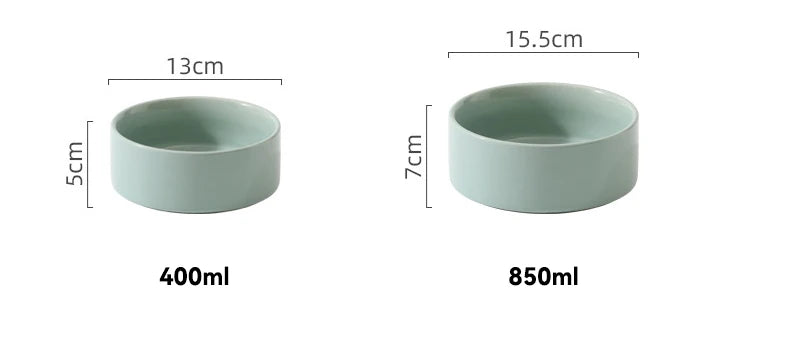 Ceramic  Food Water Bowl Elevated Pet Bowl