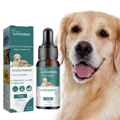 Pet Hemp Seed Oil Natural Pain and Anxiety Relief Vitamins B, C, E High Purity Nutritional Pet Oil