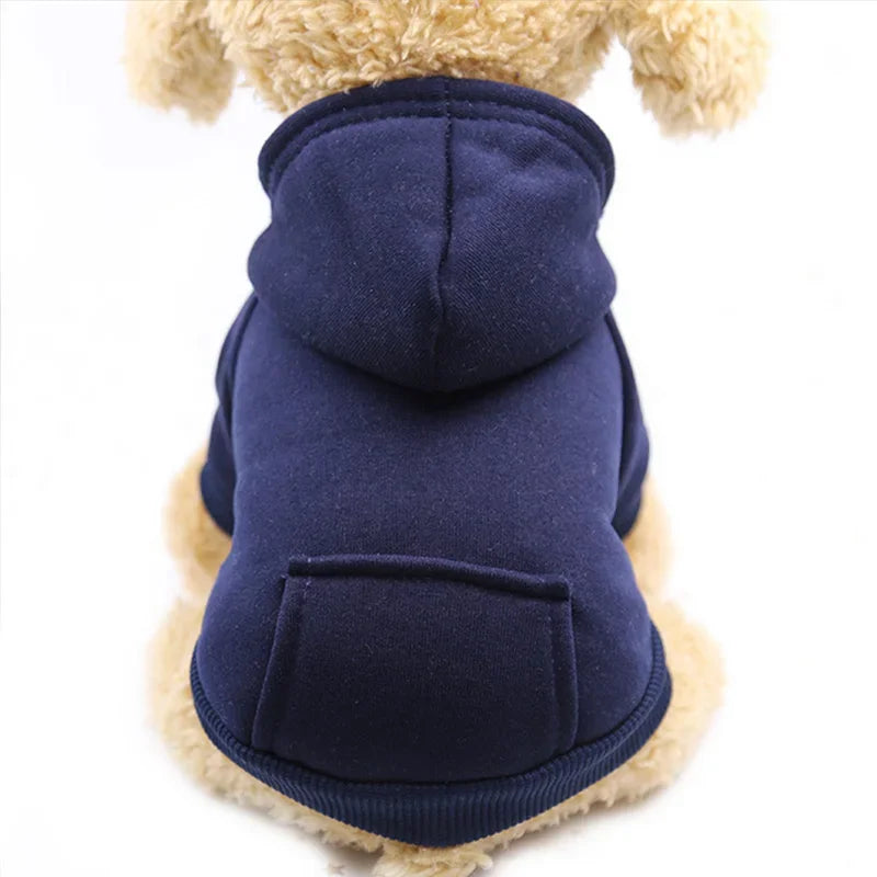 Sweats à capuche chauds pour chiens avec poches