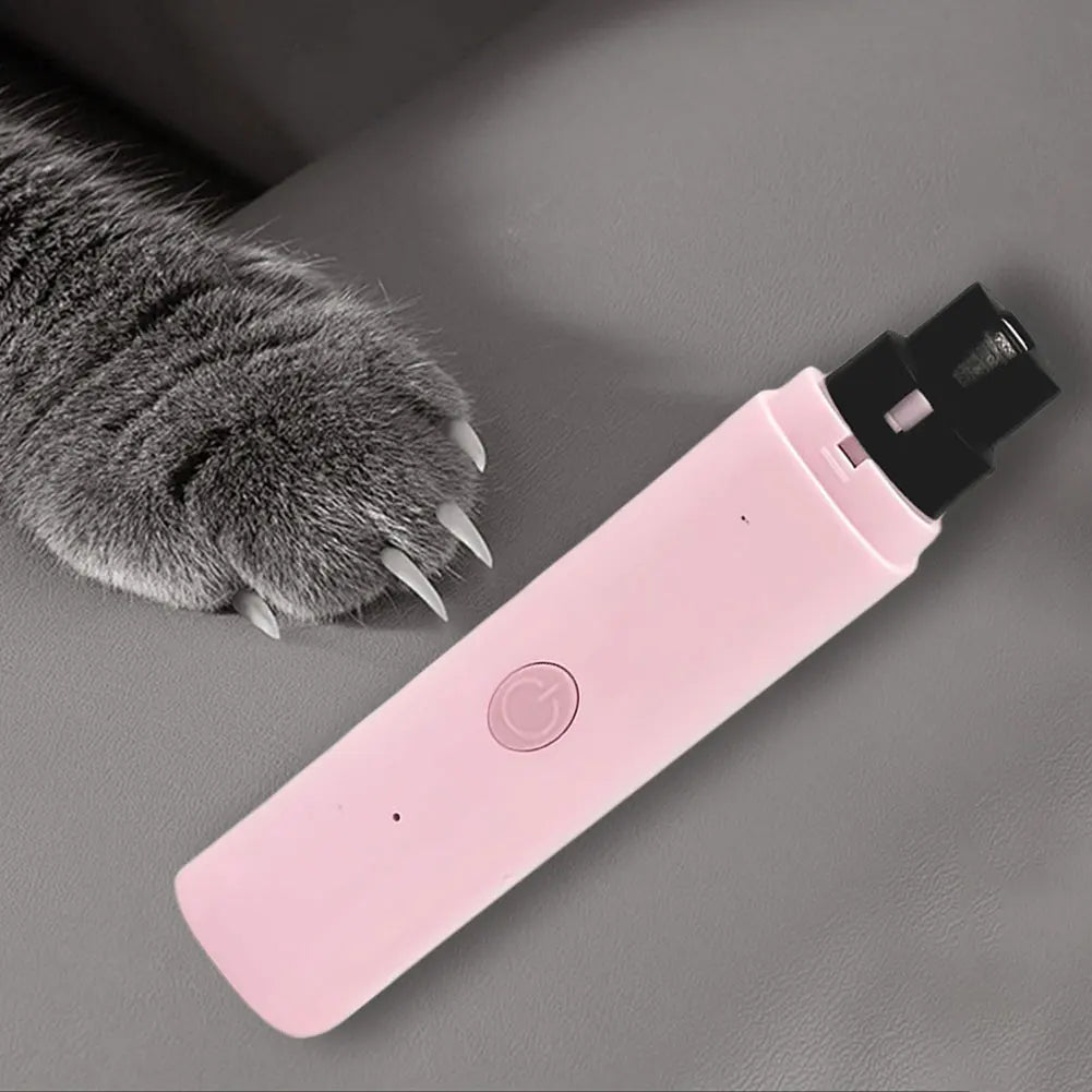 Broyeur à ongles électrique pour animaux de compagnie avec lumière LED