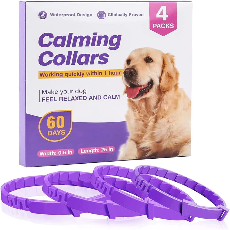 Collier apaisant pour chat et chien - Protection contre l'anxiété - Colliers rétractables