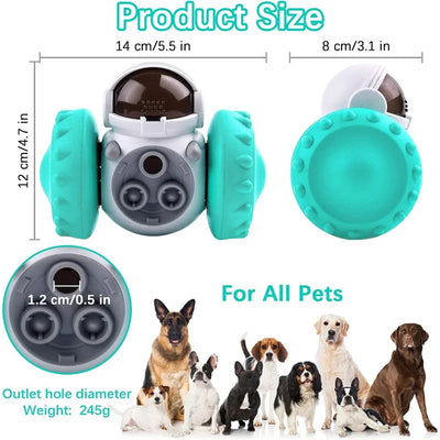 Dog Robot Toys Pet Food Interactive Tumbler Slow Feeder Funny