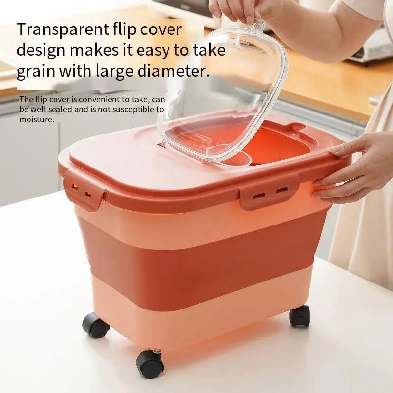 Dog Food Storage Container Folding Airtight