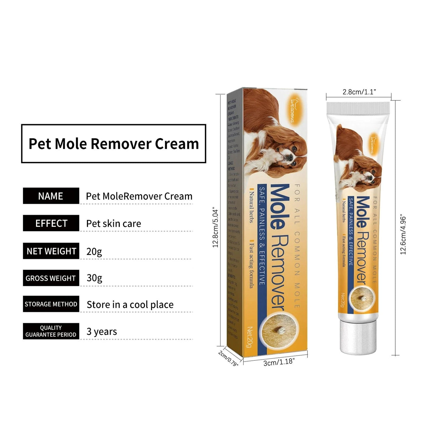 Dog Wart Remover Cream Anti Moles Painless Stain Spot