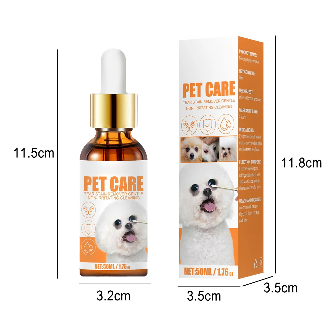 Pet Eye Wash Drops Remove Tear Marks & Tear Stain Remover