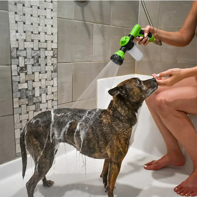 Pistolet de pulvérisation haute pression pour chien, tuyau de douche, 3 modes