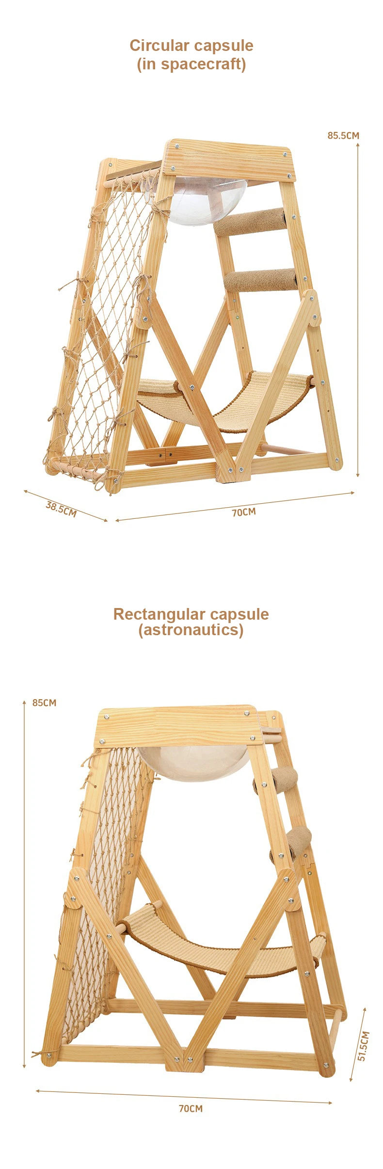 Cadre d'escalade pour chat Capsule spatiale Planche à gratter