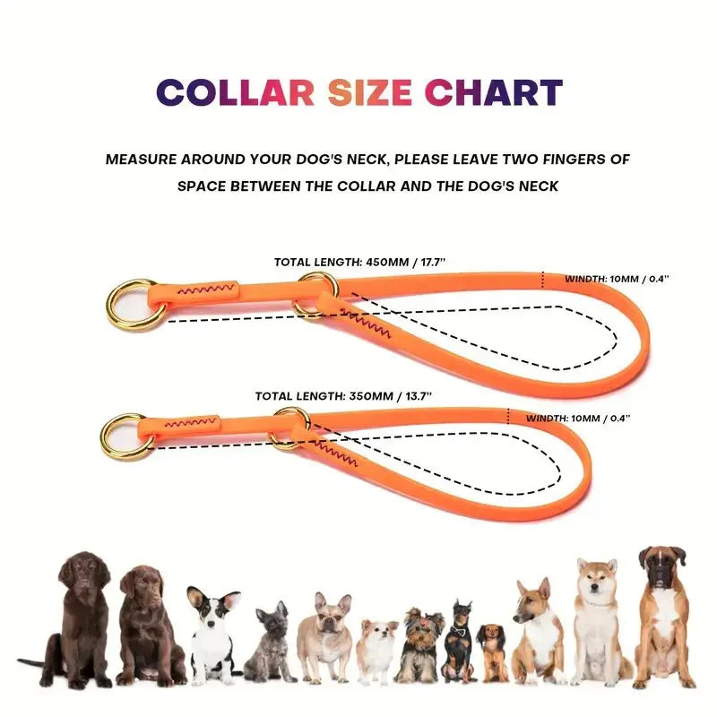 Waterproof Dog Collar P Chain Easy Fit