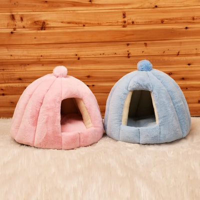 Warm Winter Comfort Pet House Bed