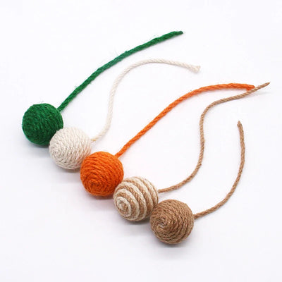 Pet Sisal Rope Weave Ball Cat Teaser Play