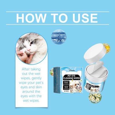 Sensitive Pet Eye Wipes Soft Tear Stain Remover