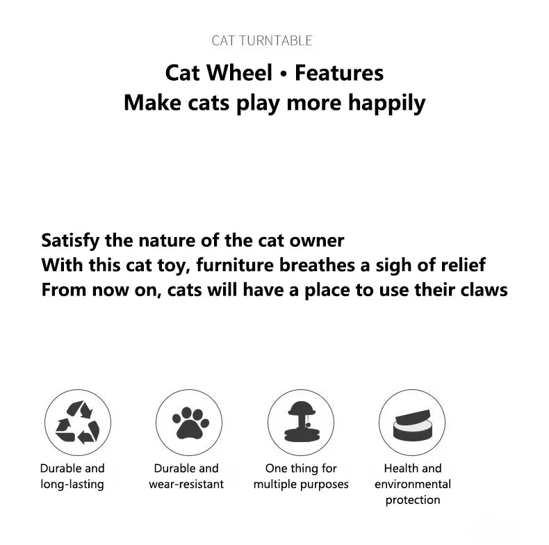 Wood Carousel IQ Cat Toys